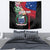 Personalised Samoa Indenpendence Day Tapestry Tropical Samoan Coat of Arms With Siapo Pattern LT03 - Polynesian Pride