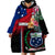 Personalised Samoa Indenpendence Day Wearable Blanket Hoodie Tropical Samoan Coat of Arms With Siapo Pattern LT03 - Polynesian Pride