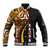 Samoa Siapo Ula Fala Baseball Jacket Polynesian Tribal Pattern LT03 Unisex Black - Polynesian Pride