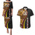 Samoa Siapo Ula Fala Couples Matching Puletasi and Hawaiian Shirt Polynesian Tribal Pattern LT03 Black - Polynesian Pride