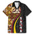 Samoa Siapo Ula Fala Family Matching Mermaid Dress and Hawaiian Shirt Polynesian Tribal Pattern LT03 Dad's Shirt - Short Sleeve Black - Polynesian Pride