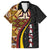 Samoa Siapo Ula Fala Family Matching Off Shoulder Long Sleeve Dress and Hawaiian Shirt Polynesian Tribal Pattern LT03 Dad's Shirt - Short Sleeve Black - Polynesian Pride