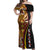 Samoa Siapo Ula Fala Off Shoulder Maxi Dress Polynesian Tribal Pattern LT03 Women Black - Polynesian Pride