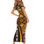 Samoa Siapo Ula Fala Short Sleeve Bodycon Dress Polynesian Tribal Pattern LT03 - Polynesian Pride