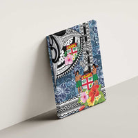 Fiji Day Canvas Wall Art Traditional Tapa with Hibiscus and Emblems