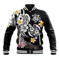 Hawaiian Tropical Plumeria Turtles Baseball Jacket Polynesian Art Tattoo LT03 Unisex - Polynesian Pride