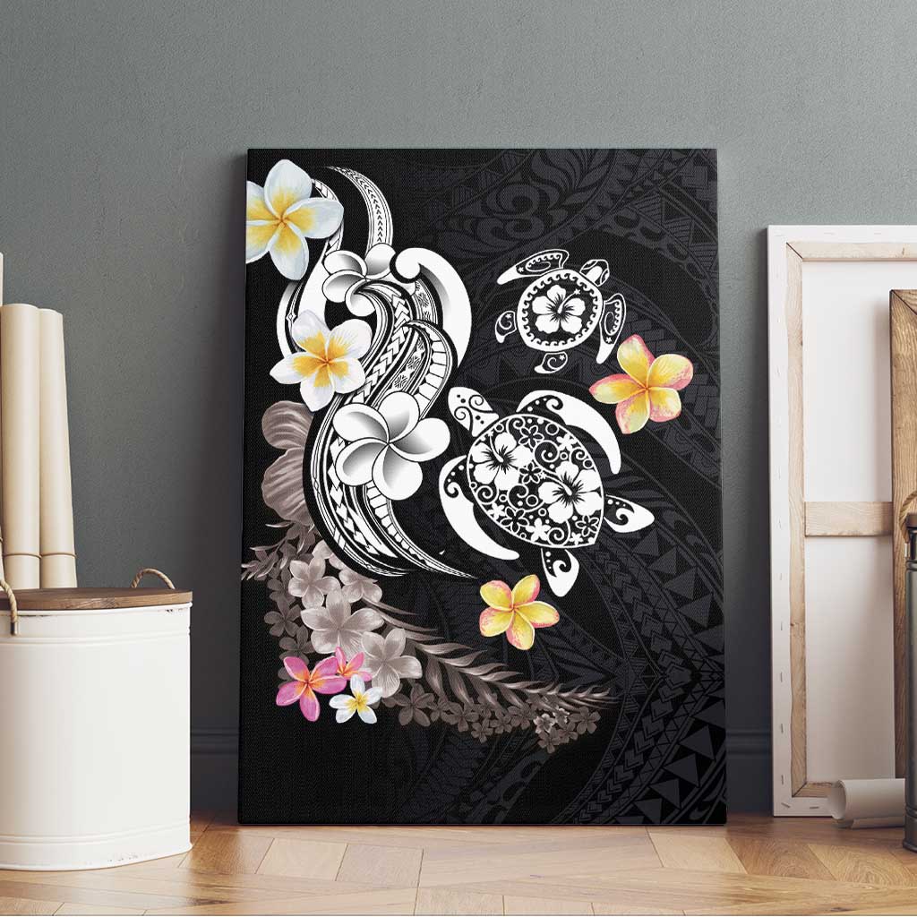 Hawaiian Tropical Plumeria Turtles Canvas Wall Art Polynesian Art Tattoo LT03 - Polynesian Pride