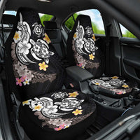 Hawaiian Tropical Plumeria Turtles Car Seat Cover Polynesian Art Tattoo