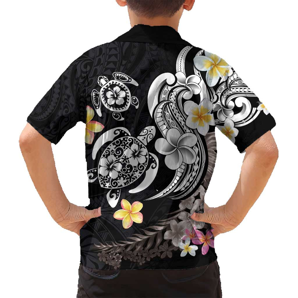 Hawaiian Tropical Plumeria Turtles Family Matching Summer Maxi Dress and Hawaiian Shirt Polynesian Art Tattoo
