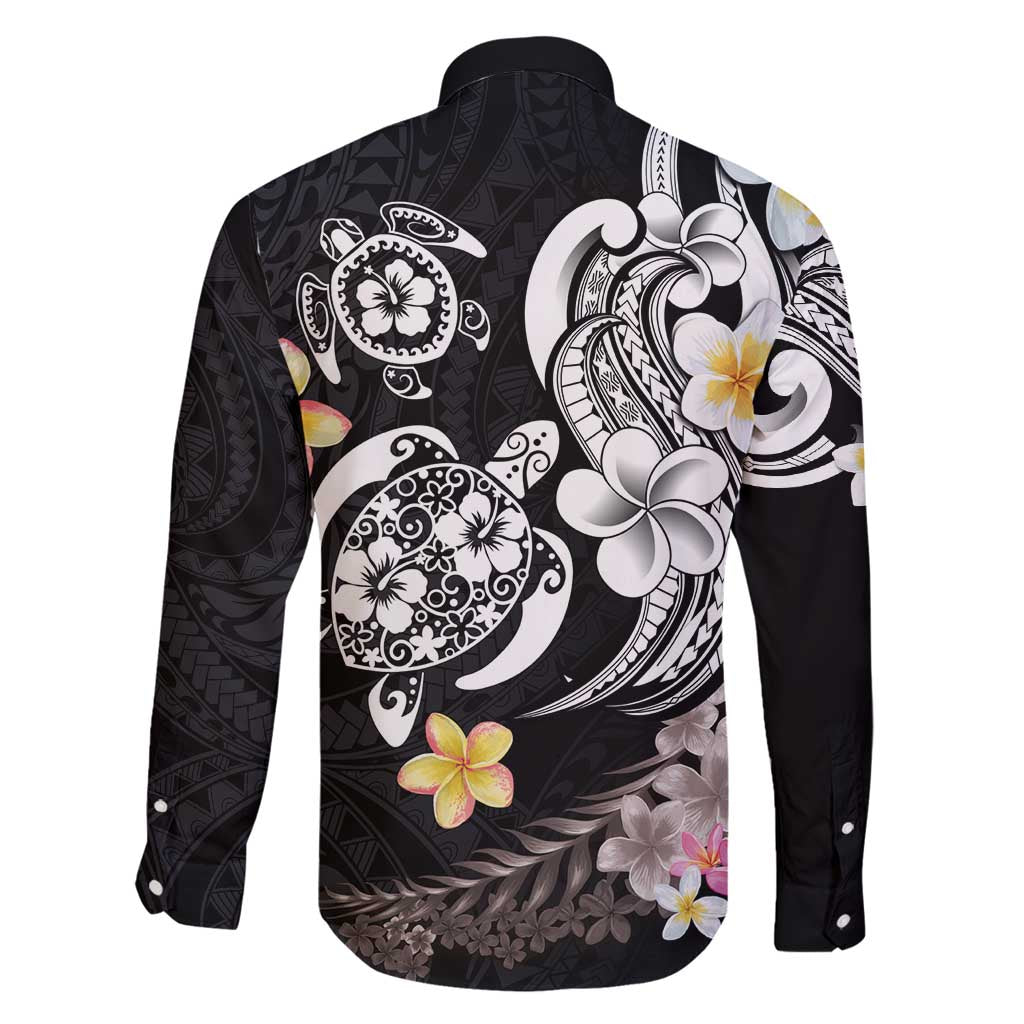 Hawaiian Tropical Plumeria Turtles Family Matching Summer Maxi Dress and Hawaiian Shirt Polynesian Art Tattoo