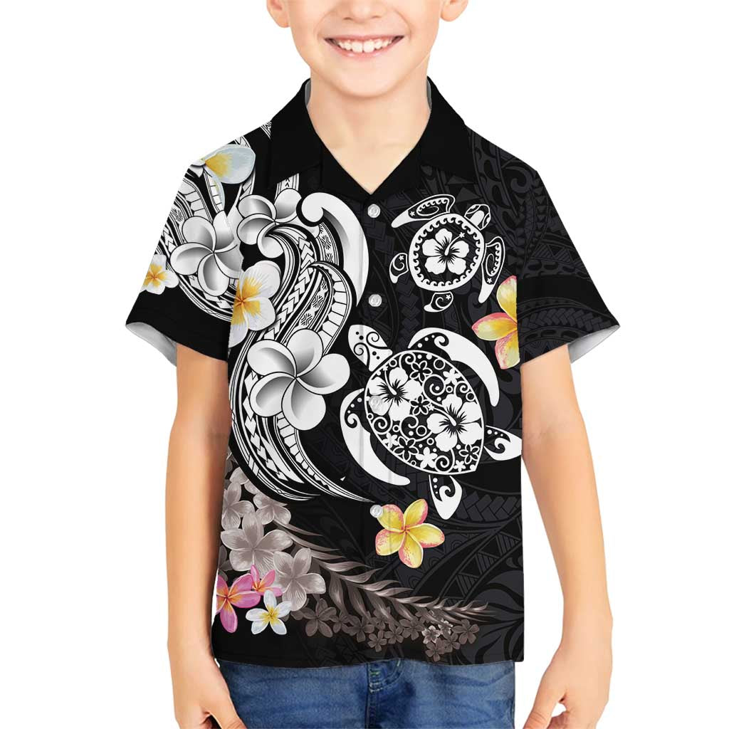 Hawaiian Tropical Plumeria Turtles Family Matching Summer Maxi Dress and Hawaiian Shirt Polynesian Art Tattoo