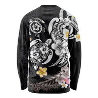 Hawaiian Tropical Plumeria Turtles Long Sleeve Shirt Polynesian Art Tattoo LT03 - Polynesian Pride