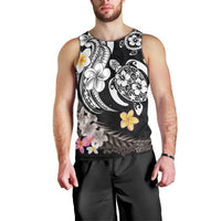 Hawaiian Tropical Plumeria Turtles Men Tank Top Polynesian Art Tattoo LT03 - Polynesian Pride