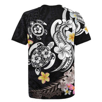 Hawaiian Tropical Plumeria Turtles Rugby Jersey Polynesian Art Tattoo LT03 - Polynesian Pride