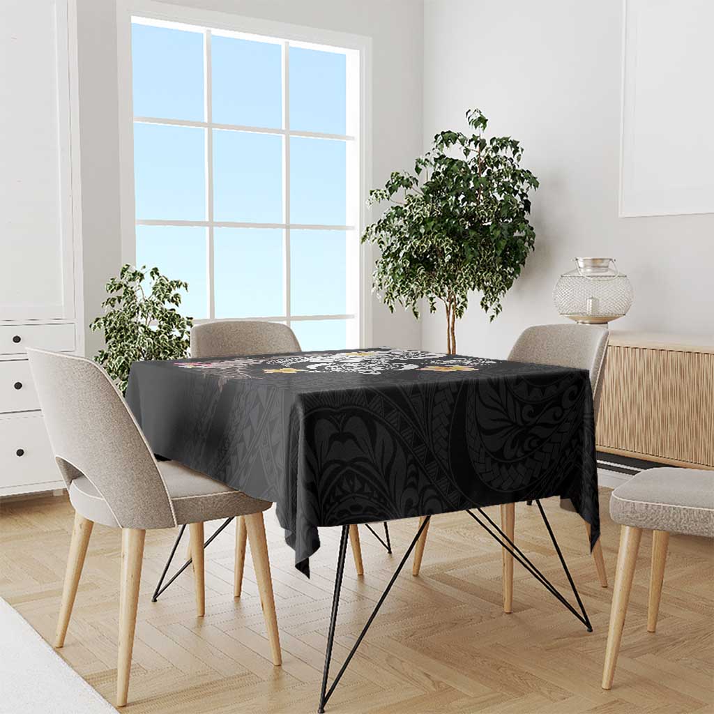 Hawaiian Tropical Plumeria Turtles Tablecloth Polynesian Art Tattoo