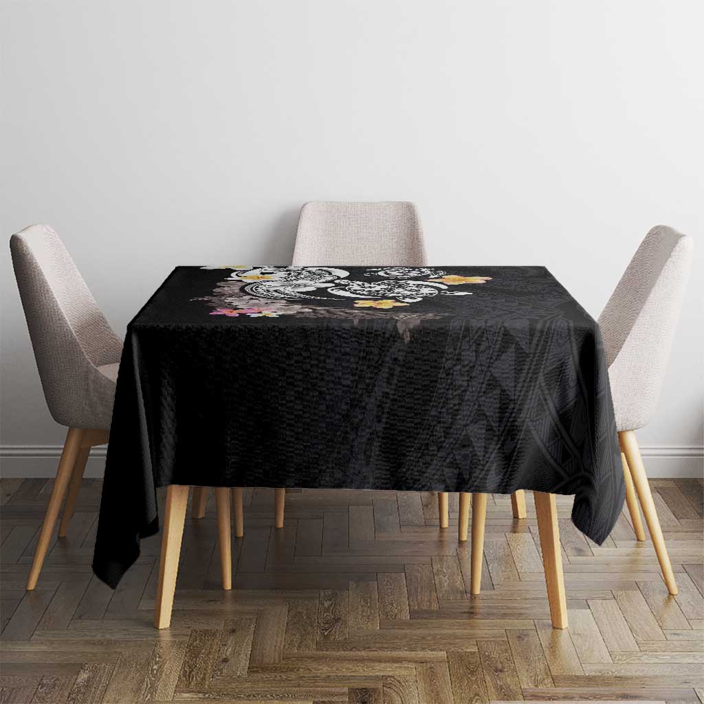 Hawaiian Tropical Plumeria Turtles Tablecloth Polynesian Art Tattoo