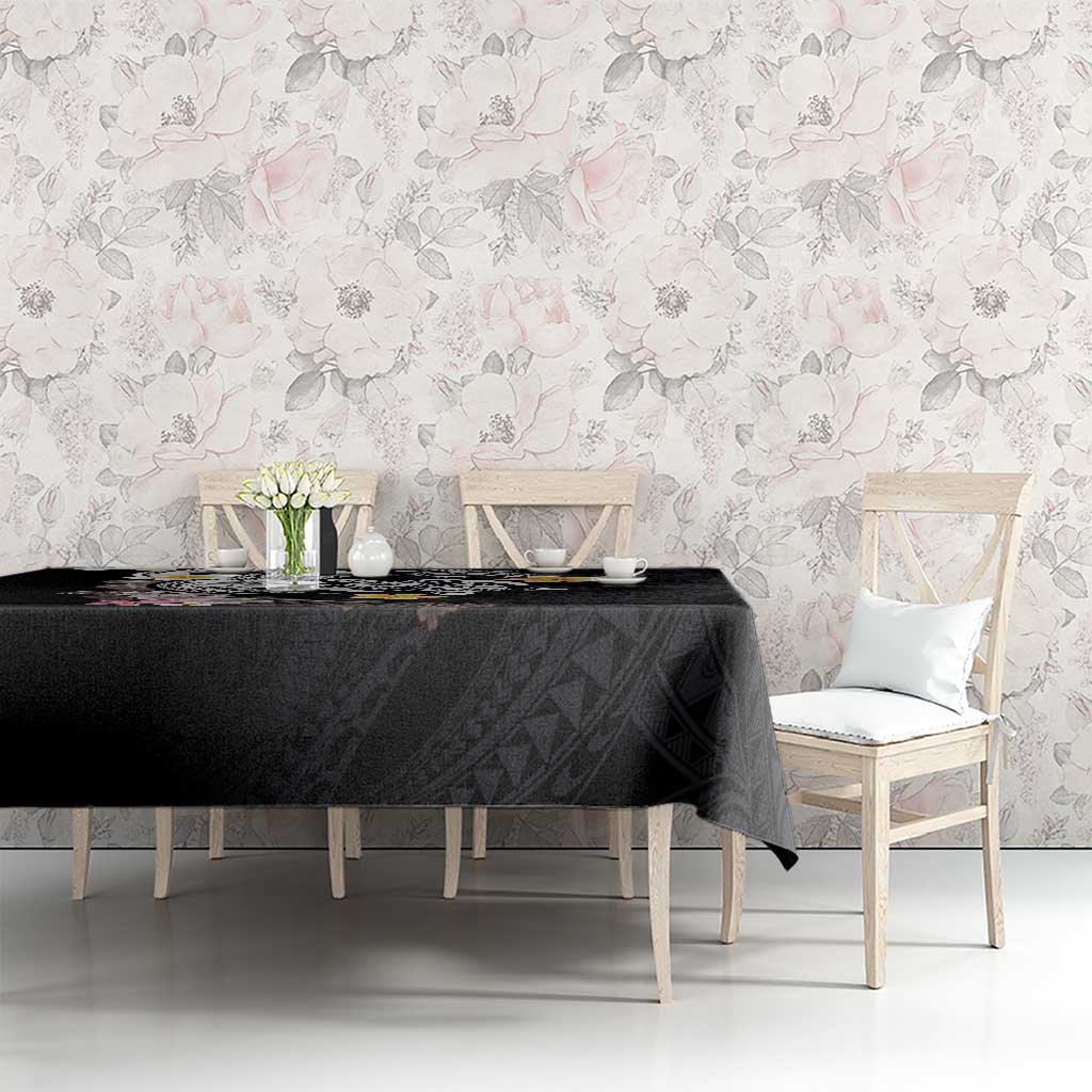 Hawaiian Tropical Plumeria Turtles Tablecloth Polynesian Art Tattoo