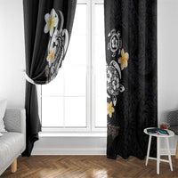 Hawaiian Tropical Plumeria Turtles Window Curtain Polynesian Art Tattoo