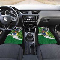 Cook Islands Independence Day Car Mats National Flag and Emblem with Tatau Tattoo LT03 Set 2pcs - Front - Polynesian Pride