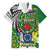 Cook Islands Independence Day Family Matching Puletasi and Hawaiian Shirt National Flag and Emblem with Tatau Tattoo