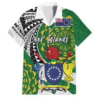 Cook Islands Independence Day Family Matching Tank Maxi Dress and Hawaiian Shirt National Flag and Emblem with Tatau Tattoo
