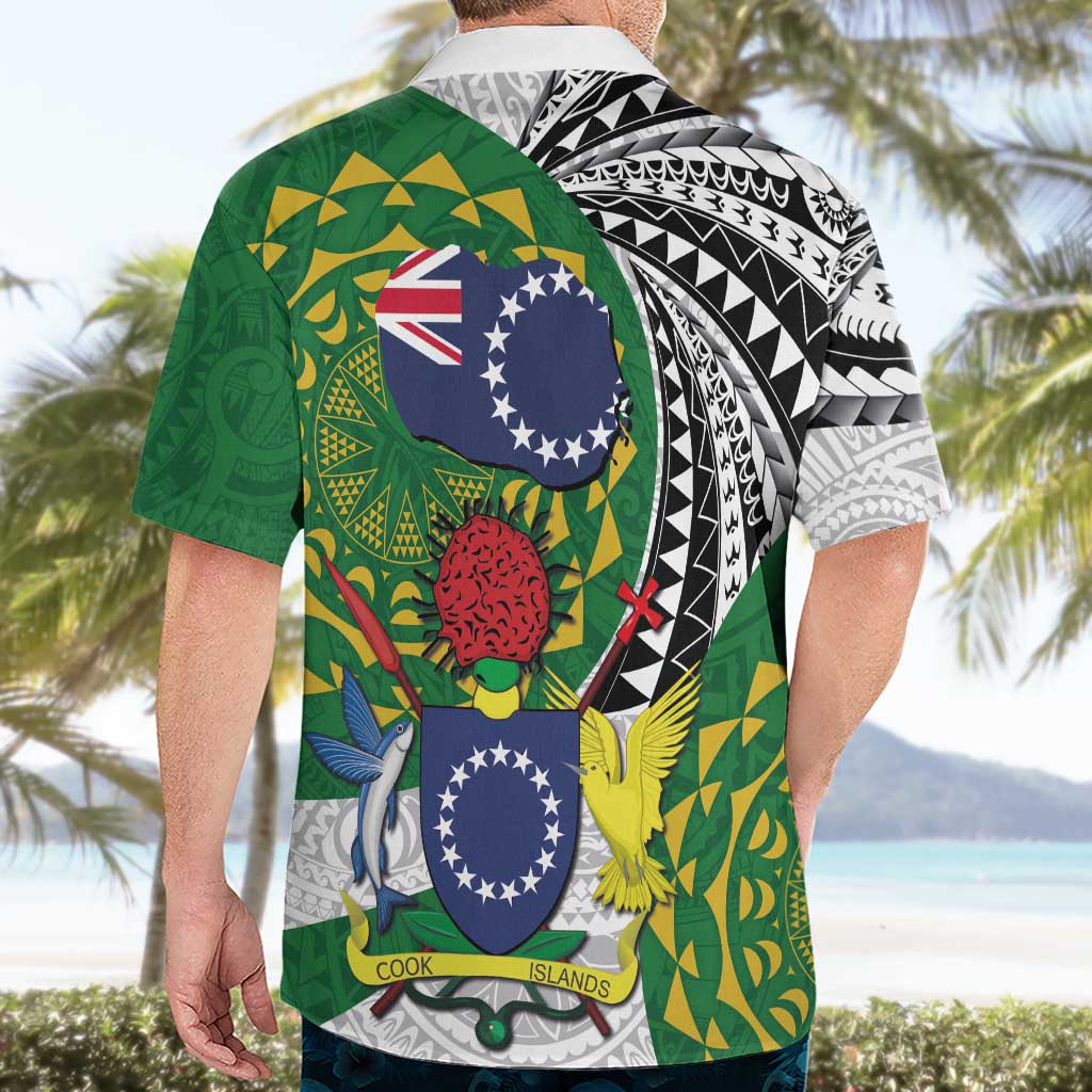 Cook Islands Independence Day Hawaiian Shirt National Flag and Emblem with Tatau Tattoo LT03 - Polynesian Pride