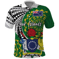 Cook Islands Independence Day Polo Shirt National Flag and Emblem with Tatau Tattoo