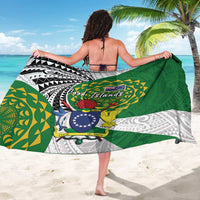 Cook Islands Independence Day Sarong National Flag and Emblem with Tatau Tattoo