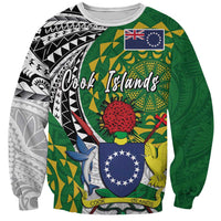 Cook Islands Independence Day Sweatshirt National Flag and Emblem with Tatau Tattoo LT03 Unisex - Polynesian Pride
