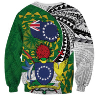 Cook Islands Independence Day Sweatshirt National Flag and Emblem with Tatau Tattoo LT03 - Polynesian Pride