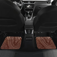 Hawaiian Turtles and Leis Car Mats Tribal Kakau Pattern Mocha Mousse Color