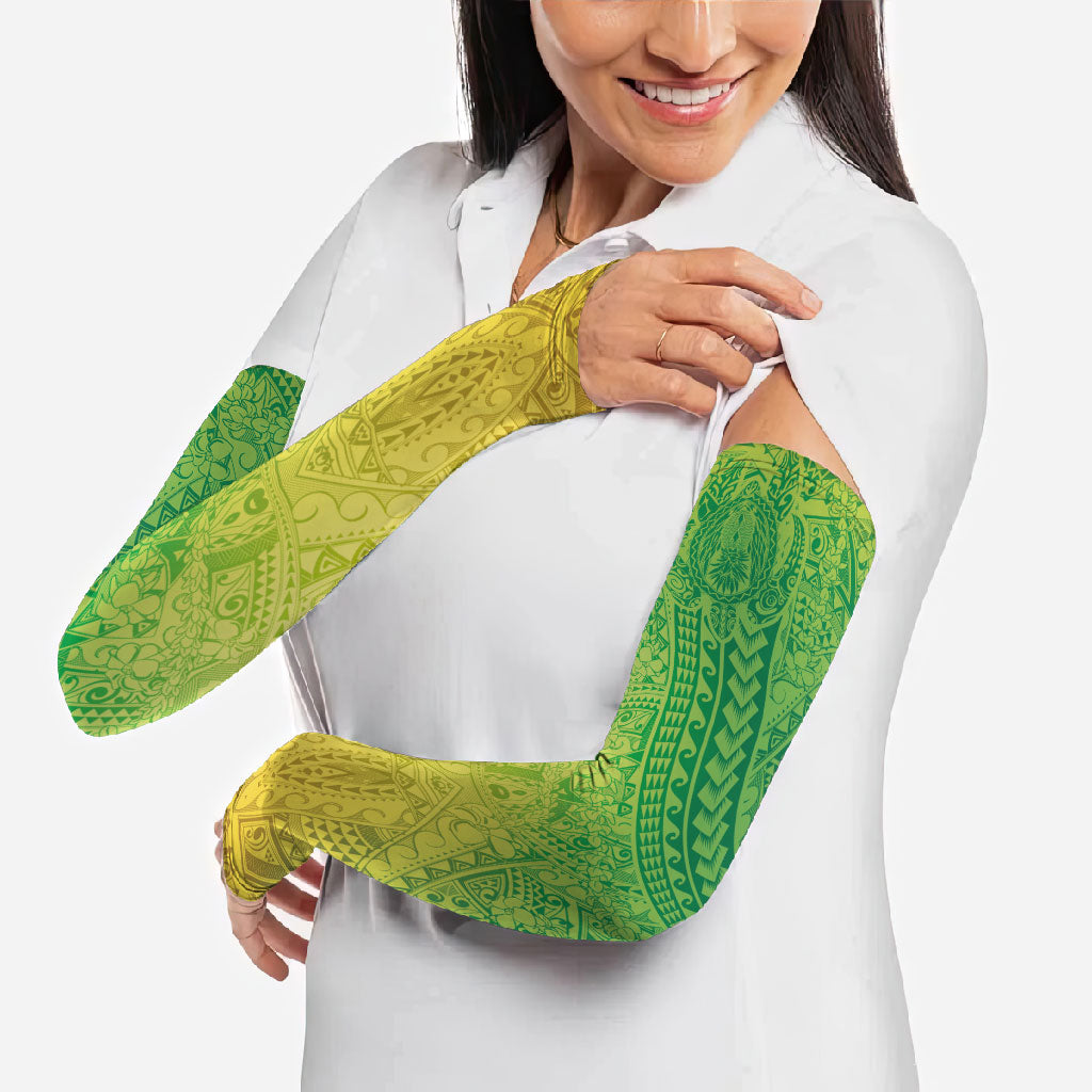 Hawaiian Turtles and Leis Arm Sleeves Tribal Kakau Pattern Fresh Summer Vibe