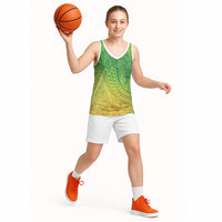Hawaiian Turtles and Leis Basketball Jersey Tribal Kakau Pattern Fresh Summer Vibe