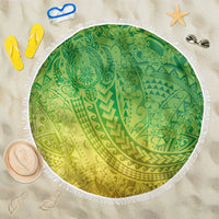 Hawaiian Turtles and Leis Beach Blanket Tribal Kakau Pattern Fresh Summer Vibe