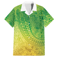 Hawaiian Turtles and Leis Family Matching Long Sleeve Bodycon Dress and Hawaiian Shirt Tribal Kakau Pattern Fresh Summer Vibe