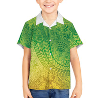 Hawaiian Turtles and Leis Family Matching Long Sleeve Bodycon Dress and Hawaiian Shirt Tribal Kakau Pattern Fresh Summer Vibe