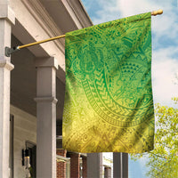 Hawaiian Turtles and Leis Garden Flag Tribal Kakau Pattern Fresh Summer Vibe