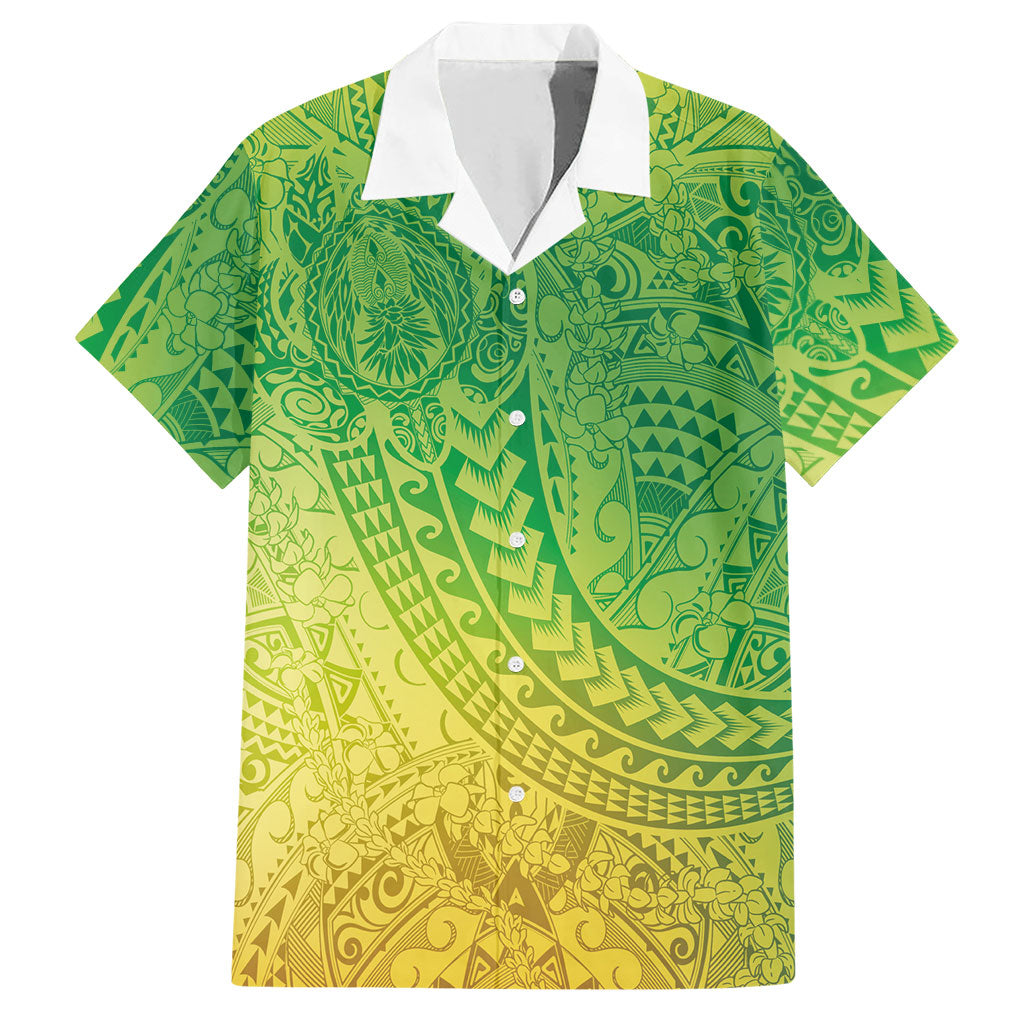 Hawaiian Turtles and Leis Hawaiian Shirt Tribal Kakau Pattern Fresh Summer Vibe LT03 Green - Polynesian Pride