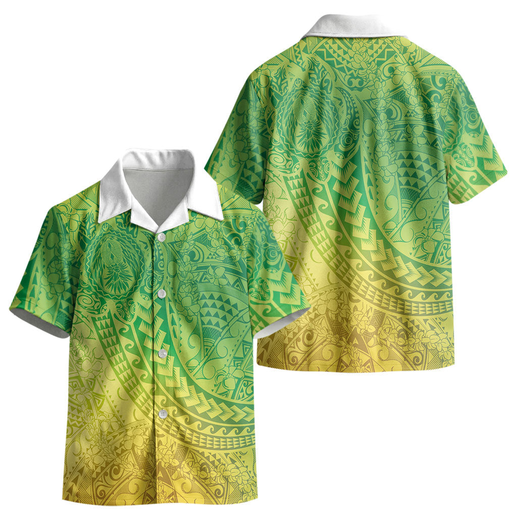 Hawaiian Turtles and Leis Kid Hawaiian Shirt Tribal Kakau Pattern Fresh Summer Vibe LT03