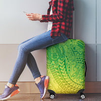 Hawaiian Turtles and Leis Luggage Cover Tribal Kakau Pattern Fresh Summer Vibe