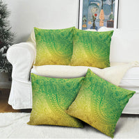 Hawaiian Turtles and Leis Pillow Cover Tribal Kakau Pattern Fresh Summer Vibe