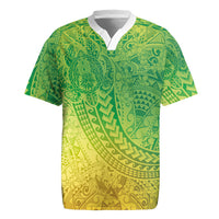 Hawaiian Turtles and Leis Rugby Jersey Tribal Kakau Pattern Fresh Summer Vibe