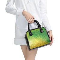 Hawaiian Turtles and Leis Shoulder Handbag Tribal Kakau Pattern Fresh Summer Vibe