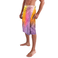 Hawaiian Turtles and Leis Lavalava Tribal Kakau Pattern Magical Rainbow Sky