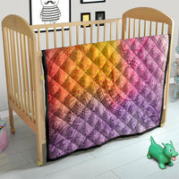 Hawaiian Turtles and Leis Quilt Tribal Kakau Pattern Magical Rainbow Sky