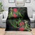 New Zealand Chameleon and Gecko Blanket Maori Silver Fern and Pohutukawa Decoration