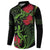 New Zealand Chameleon and Gecko Button Sweatshirt Maori Silver Fern and Pohutukawa Decoration