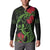 New Zealand Chameleon and Gecko Button Sweatshirt Maori Silver Fern and Pohutukawa Decoration