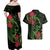 New Zealand Chameleon and Gecko Couples Matching Off Shoulder Maxi Dress and Hawaiian Shirt Maori Silver Fern and Pohutukawa Decoration