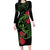 New Zealand Chameleon and Gecko Family Matching Long Sleeve Bodycon Dress and Hawaiian Shirt Maori Silver Fern and Pohutukawa Decoration